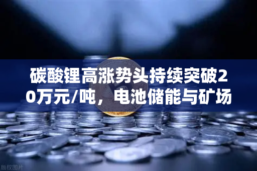碳酸锂高涨势头持续突破20万元/吨，电池储能与矿场供电成本深度分析