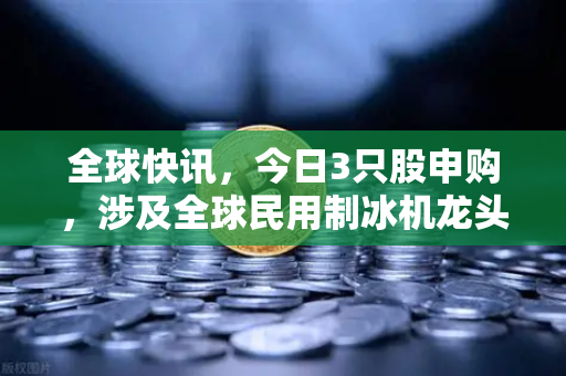 全球快讯，今日3只股申购，涉及全球民用制冰机龙头—投资机遇与欧易交易所平台联动解析