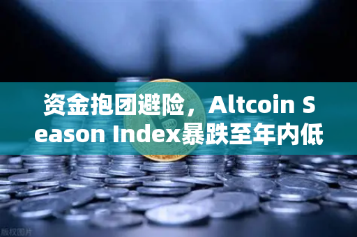 资金抱团避险，Altcoin Season Index暴跌至年内低点，比特币主导地位上升