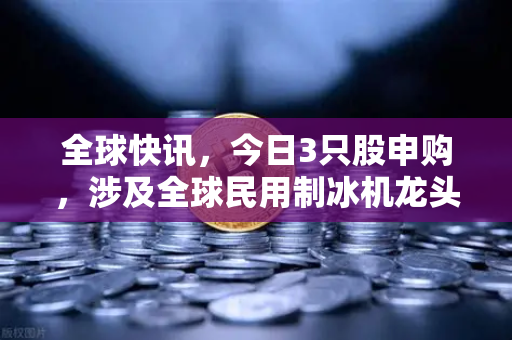 全球快讯，今日3只股申购，涉及全球民用制冰机龙头